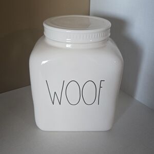 Rae Dunn Cream Ceramic Woof Jar By Rae Dunn